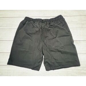 NWOT Cozee Corner Men's Black Cotton Shorts Size Medium Elastic Waist Pockets